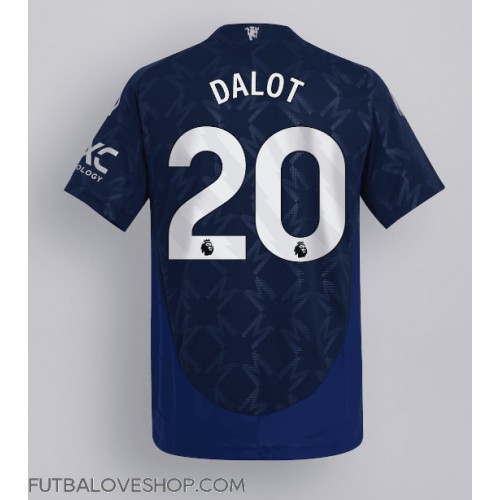 Dres Manchester United Diogo Dalot #20 Preč 2024-25 Krátky Rukáv